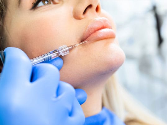 woman getting lip enhancement in Fort Lauderdale, FL